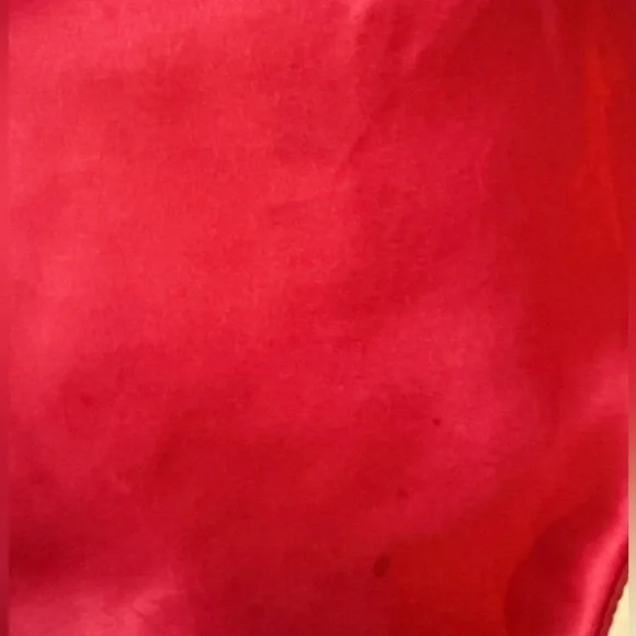 y2k Vintage Gillian O’Malley Red Slip Dress Satiny Silky Midi Cowl neck XL - Picture 9 of 9